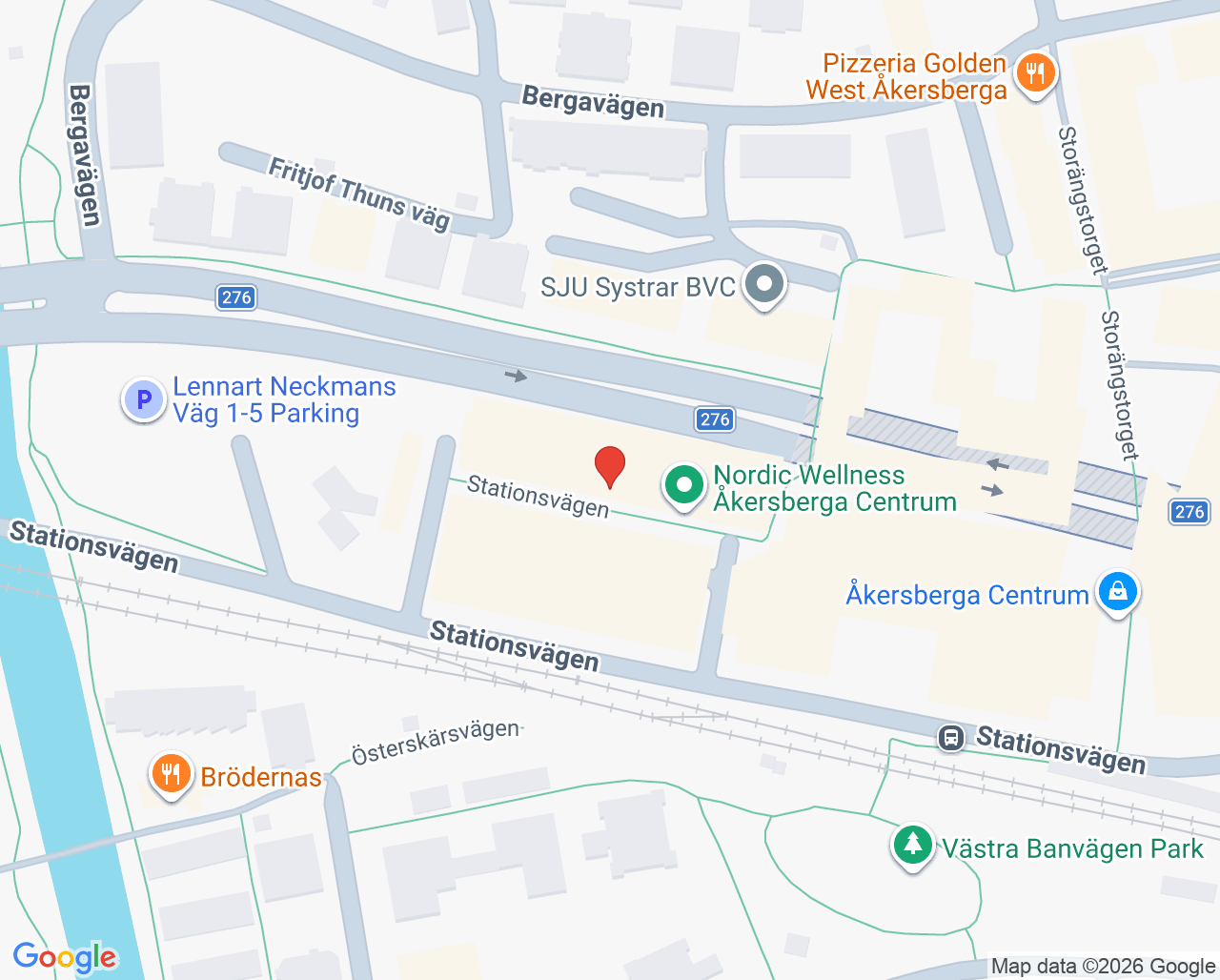 Karta till Husläkarna i Österåker