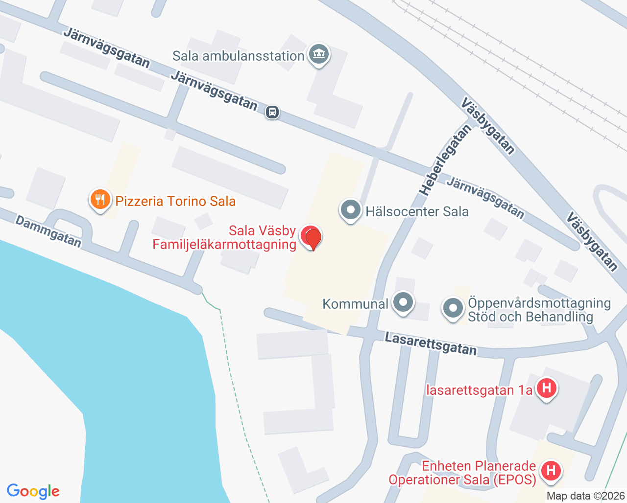 Karta till Folktandvården Sala
