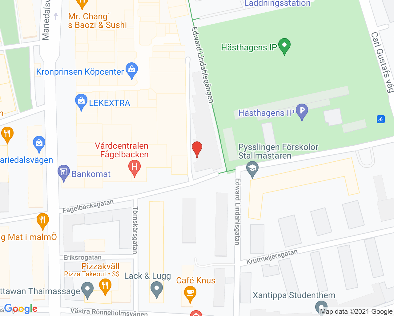 Karta till Ögonspecialisterna i Malmö
