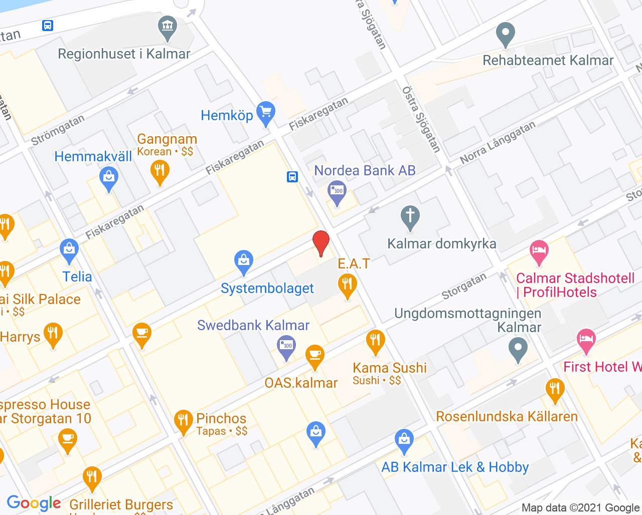 Karta till Synsam Kalmar Stortorget