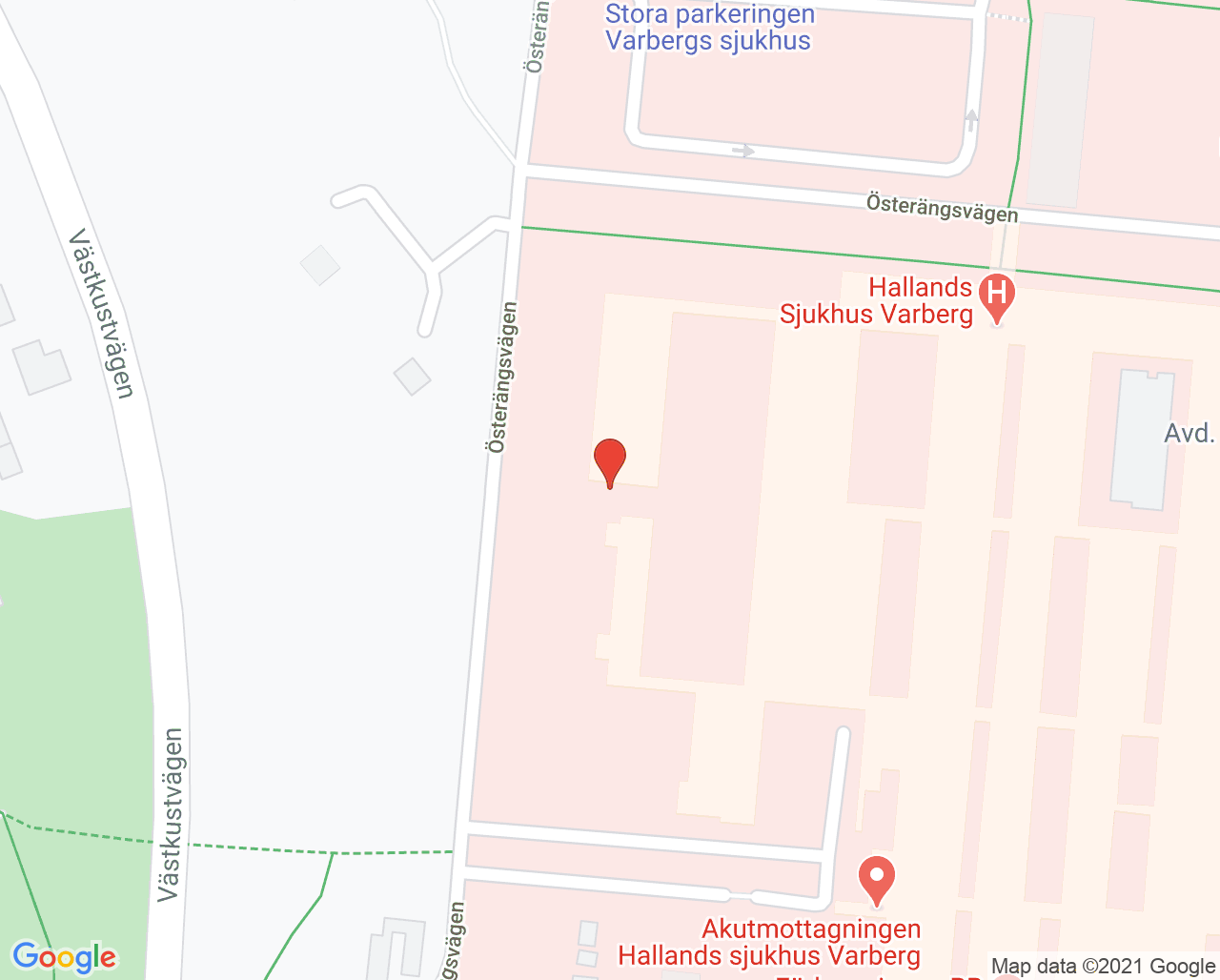 Karta till Dagoperation och uppvakning Hallands sjukhus Varberg