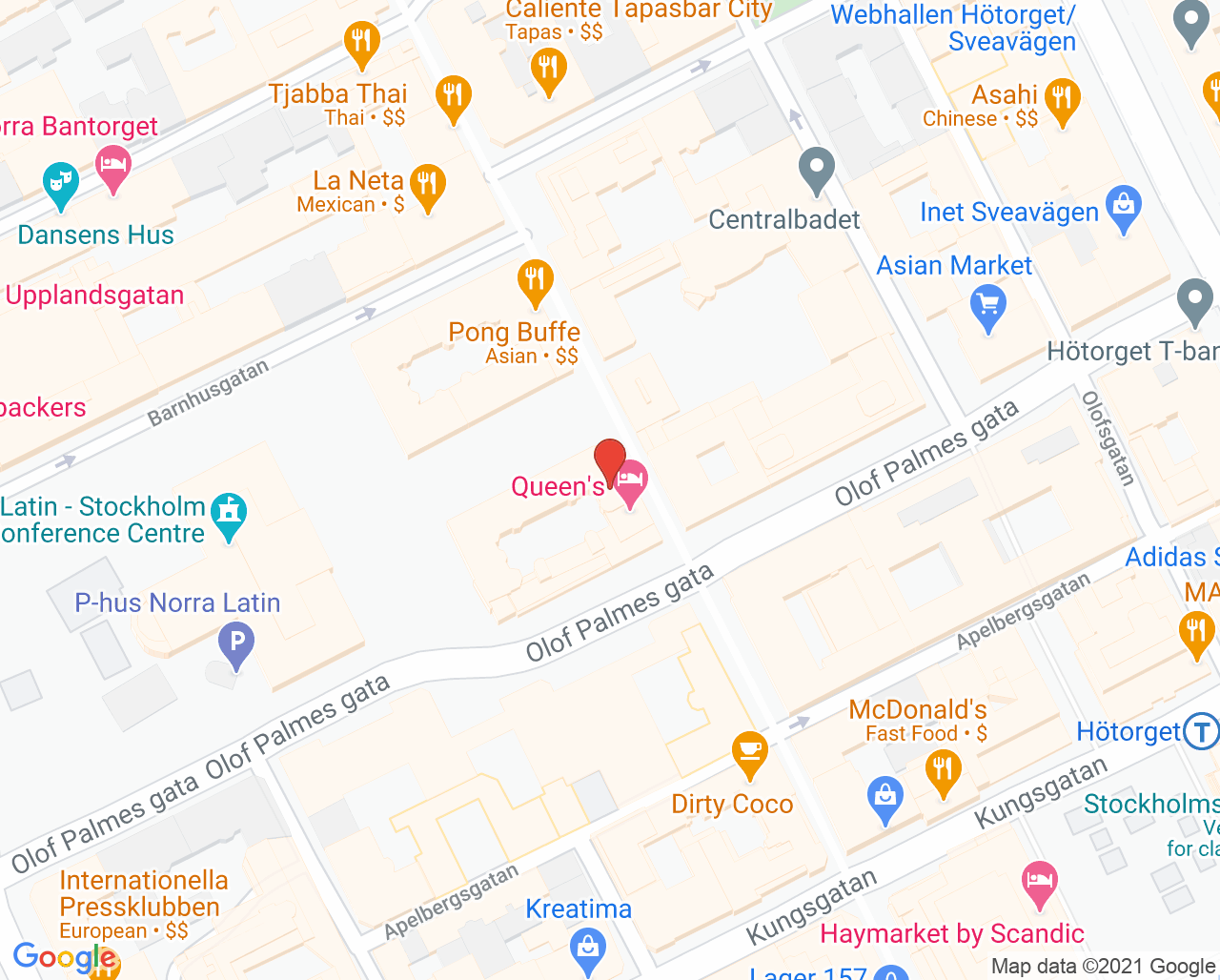 Karta till Gyllenhager Dental, Norrmalm