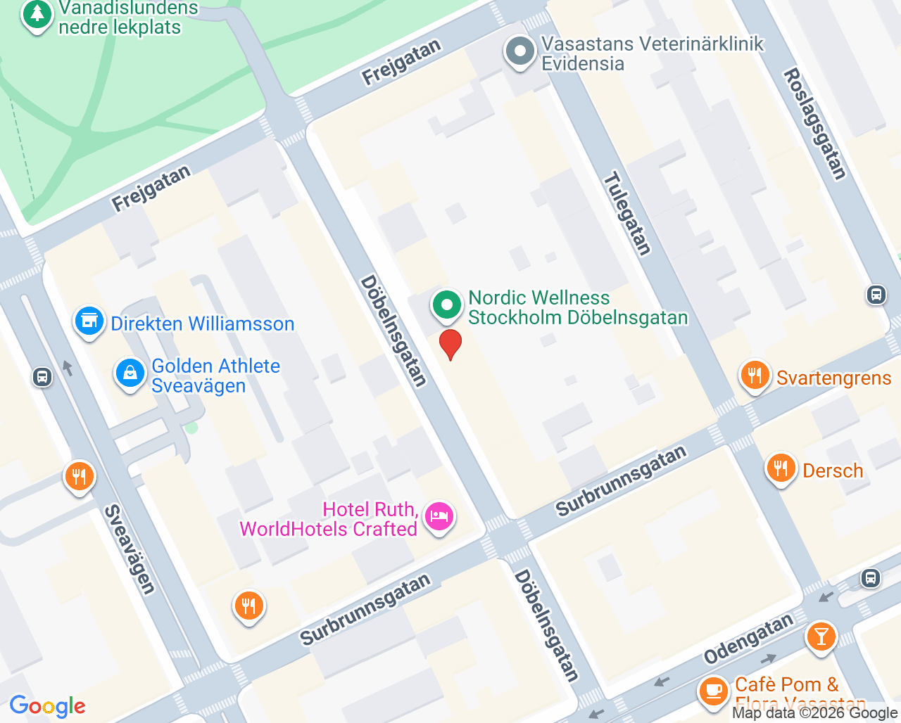 Karta till Husläkarmottagningen Johannes