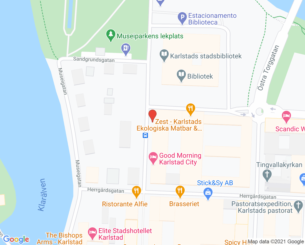 Karta till Jourcentralen Karlstad