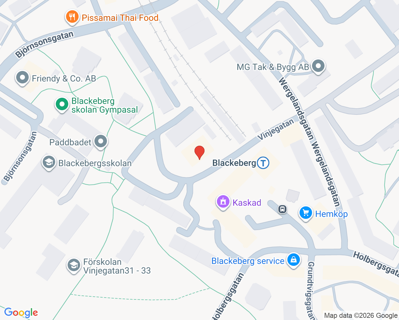Karta till Capio Vårdcentral Blackeberg, Bromma