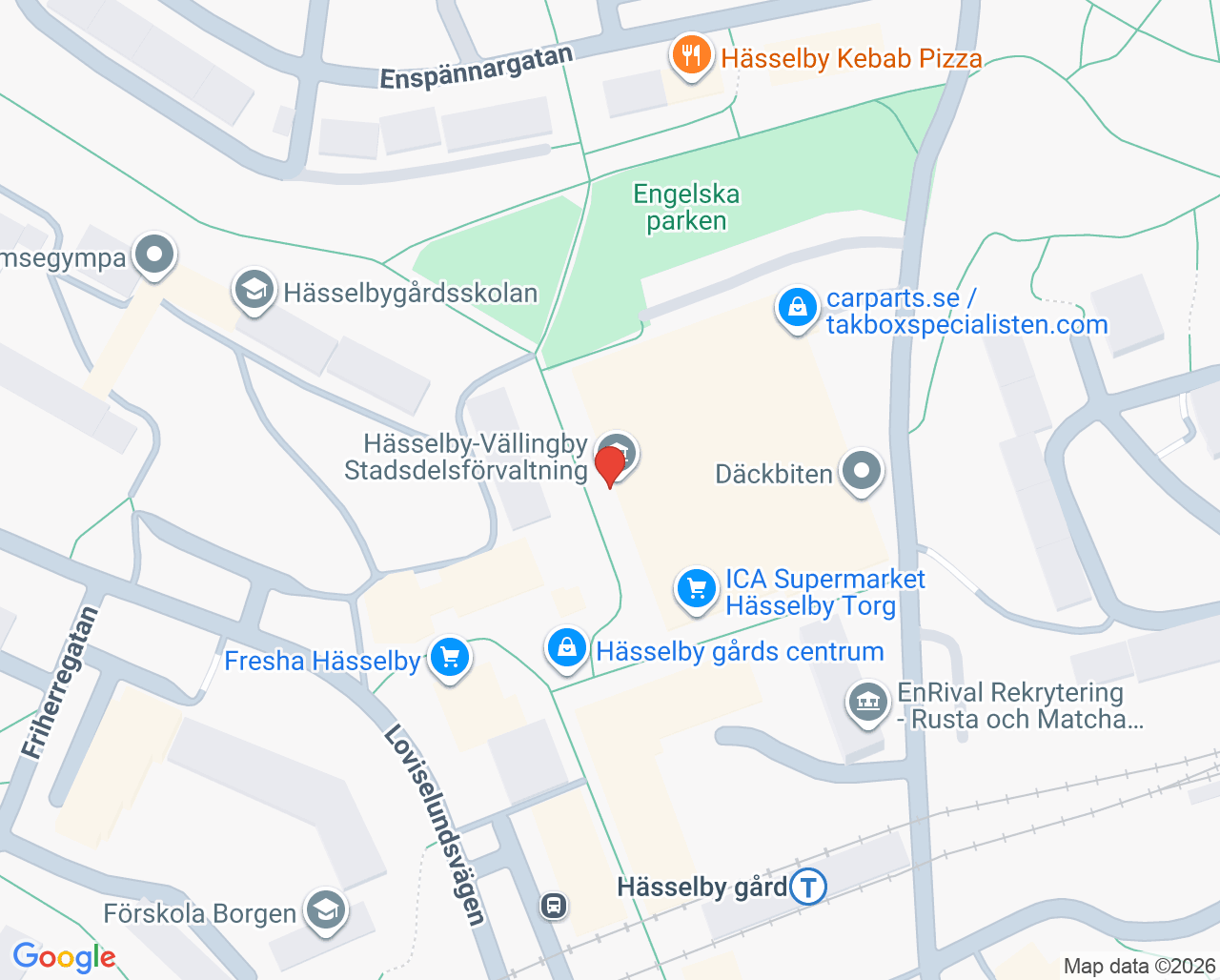 Karta till Hässelby BVC