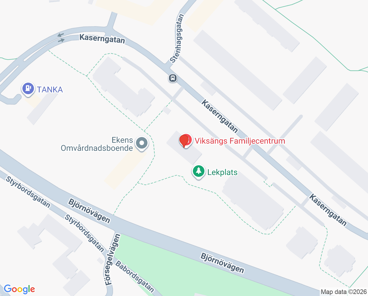 Karta till Viksäng Barnavårdscentral, Västerås