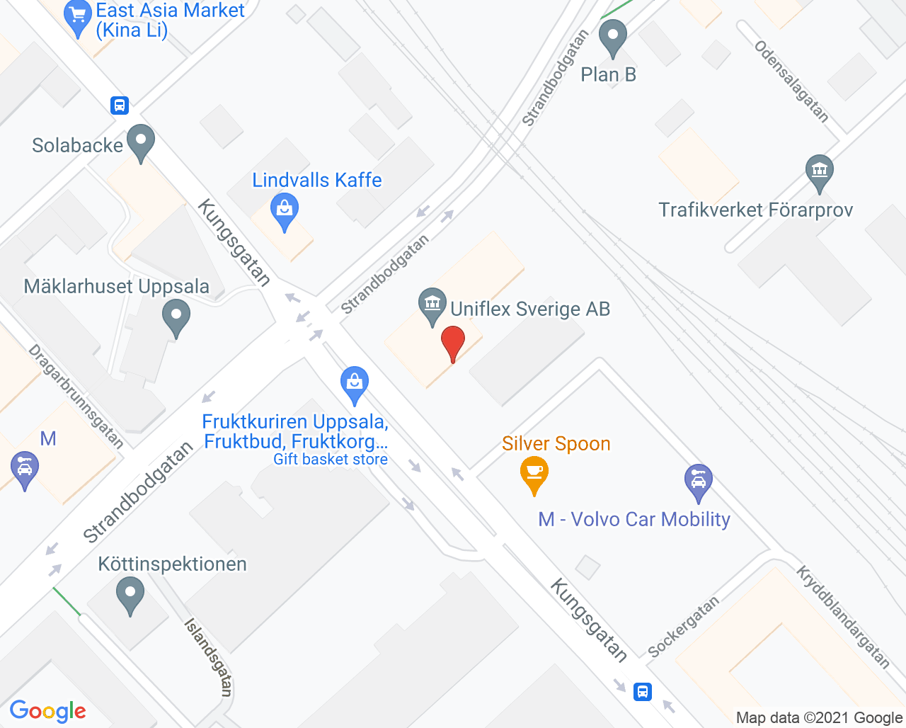 Karta till Frisktandvård Support, Uppsala