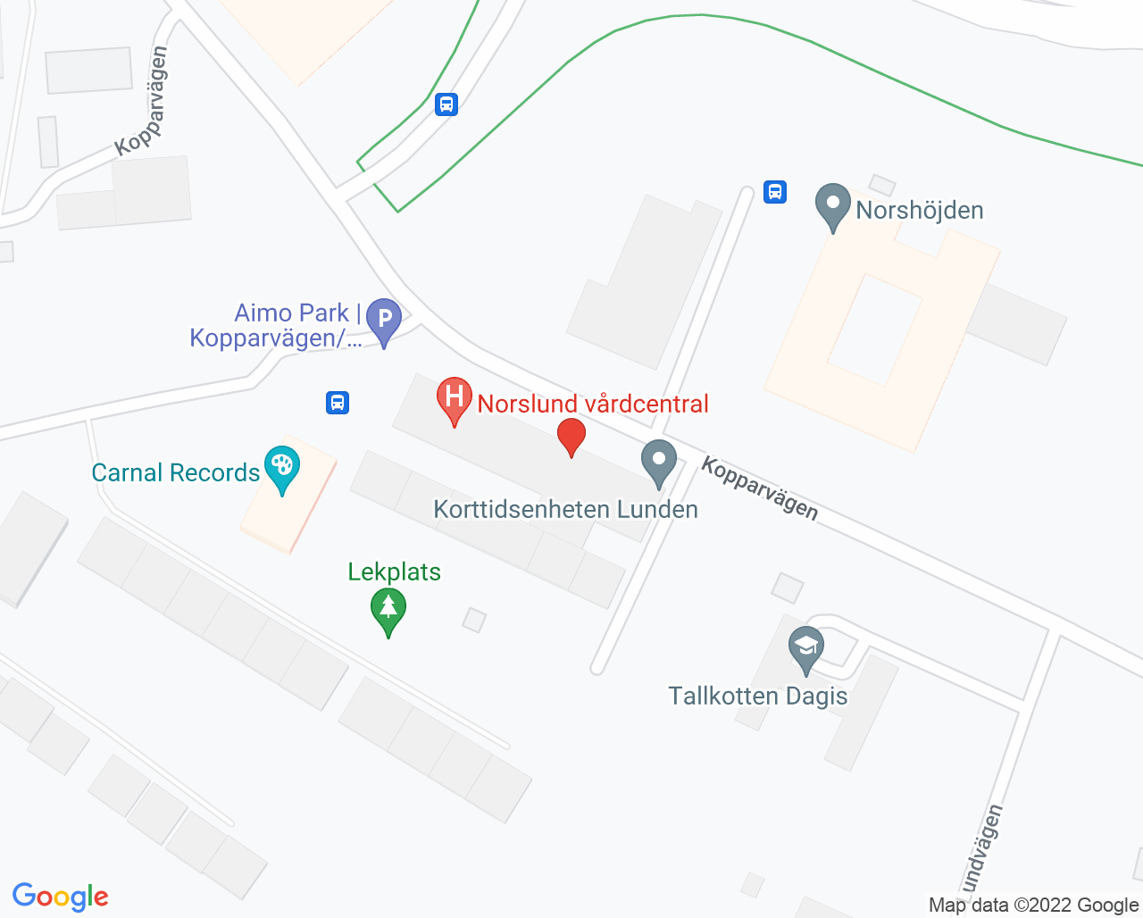 Karta till Vårdcentral Norslund-Svärdsjö