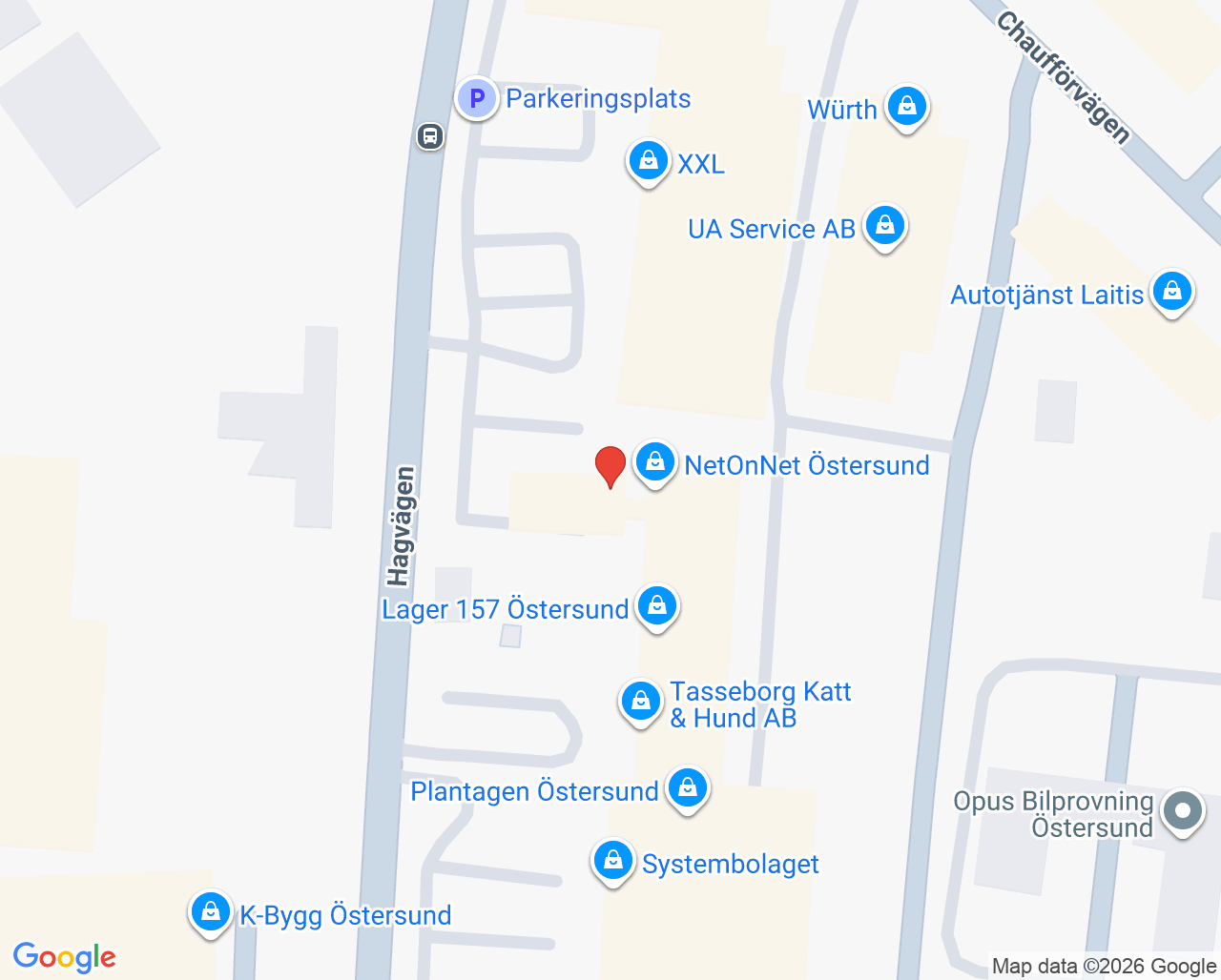 Karta till Synsam Hörsel Östersund