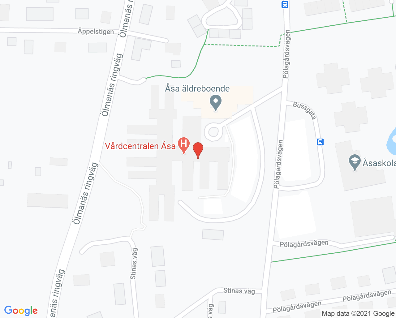 Karta till Arbetsterapin Åsa