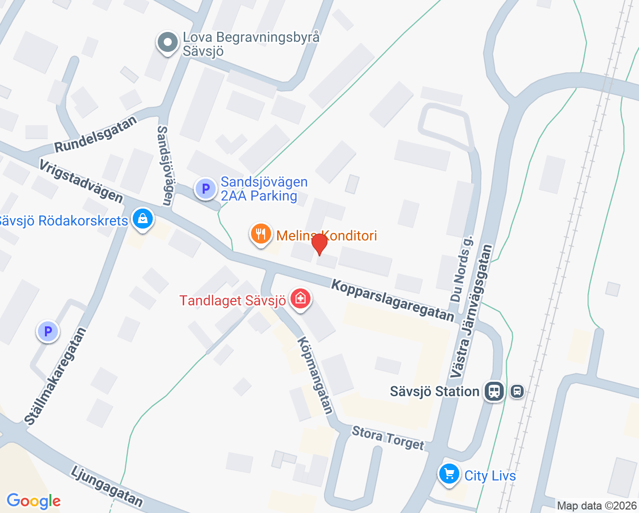 Karta till Synsam Sävsjö