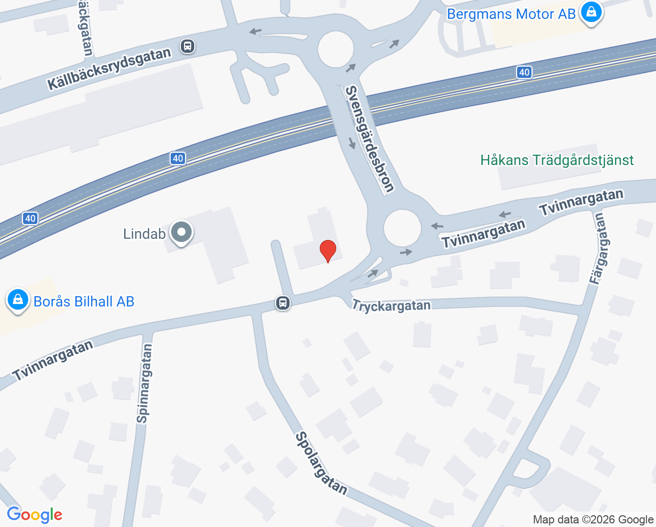 Karta till Brämhults Vårdcentral, Brämhult