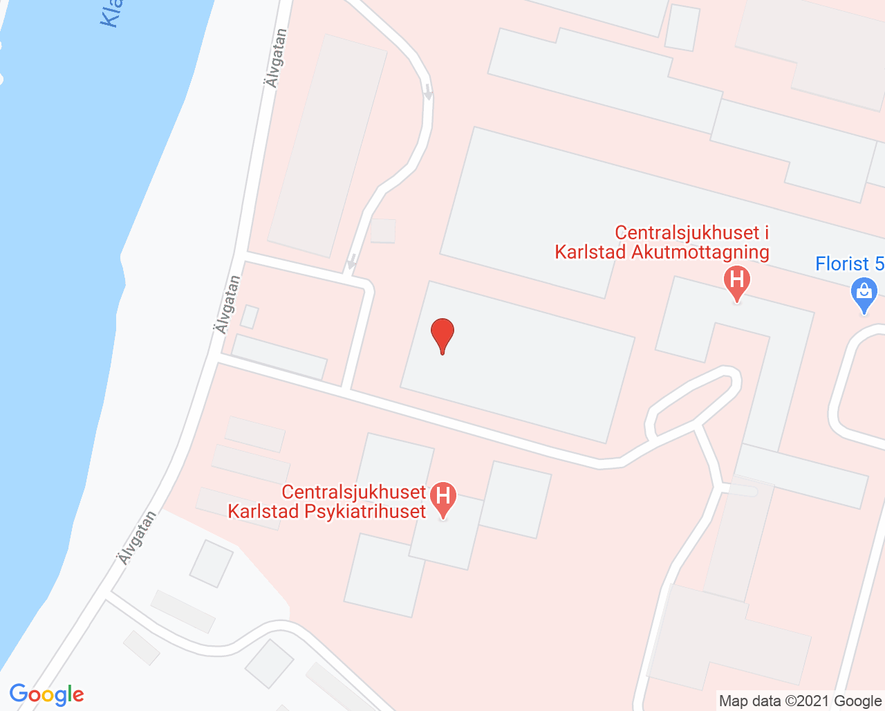 Karta till Ätstörningsmottagning, Centralsjukhuset Karlstad