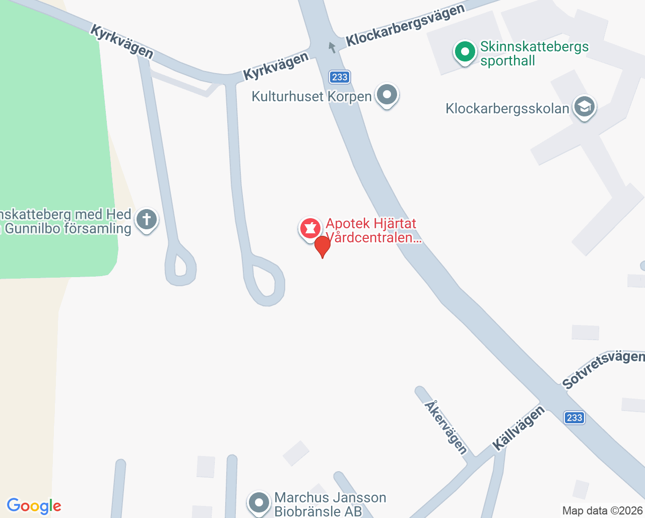 Karta till Skinnskatteberg Barnavårdscentral
