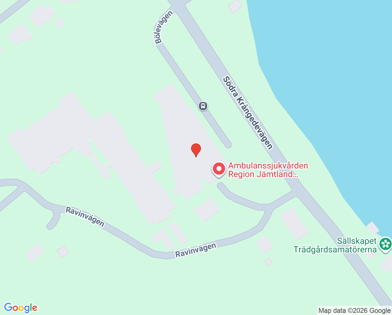 Karta till Hammarstrands hälsocentral