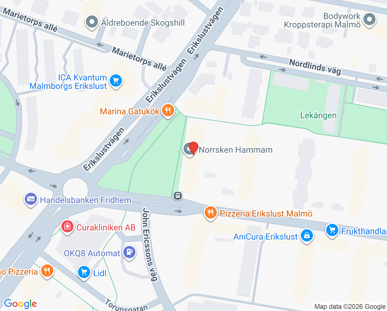 Karta till Västervångs Tandvård