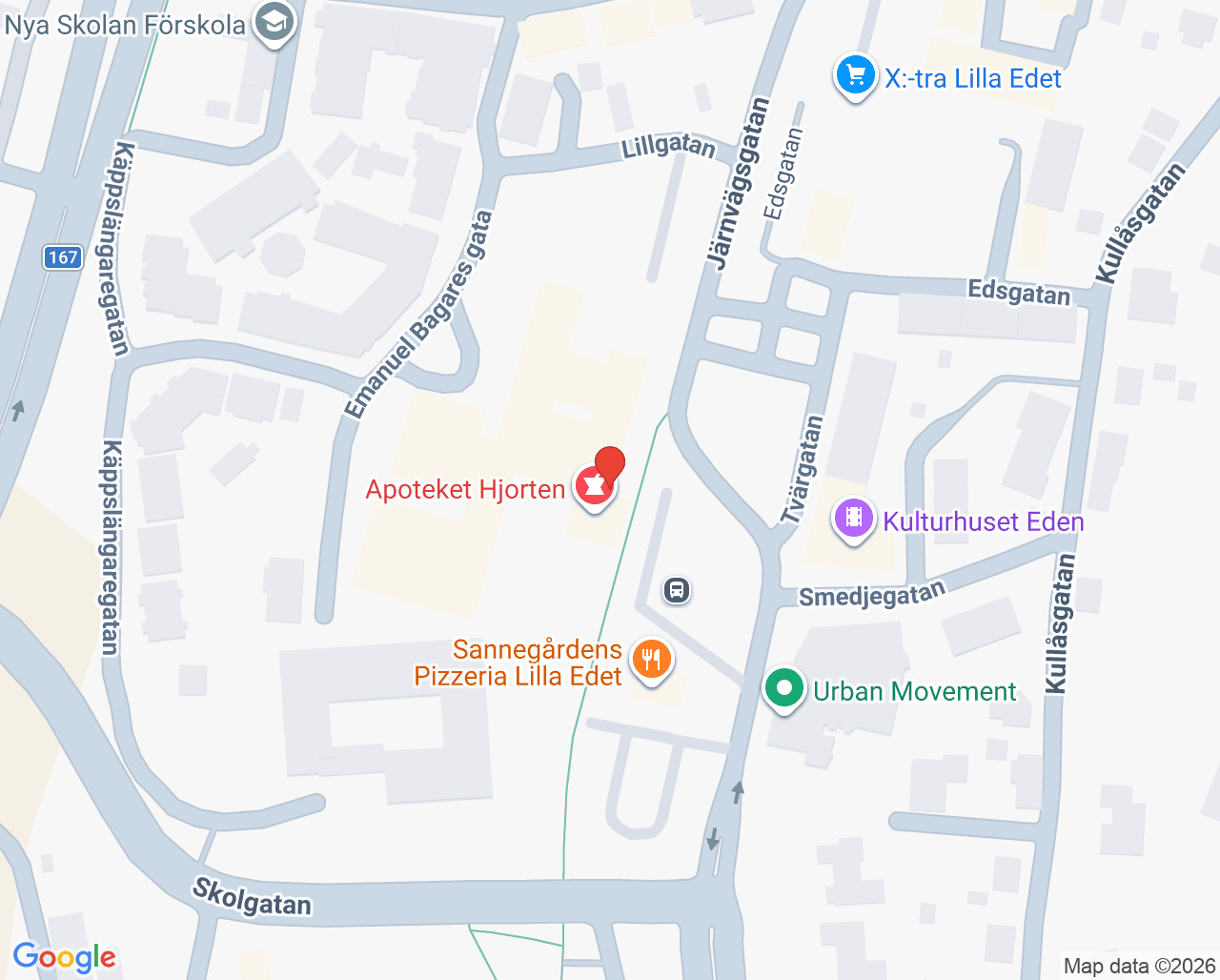 Karta till Medpro Clinic Lilla Edet Vårdcentral