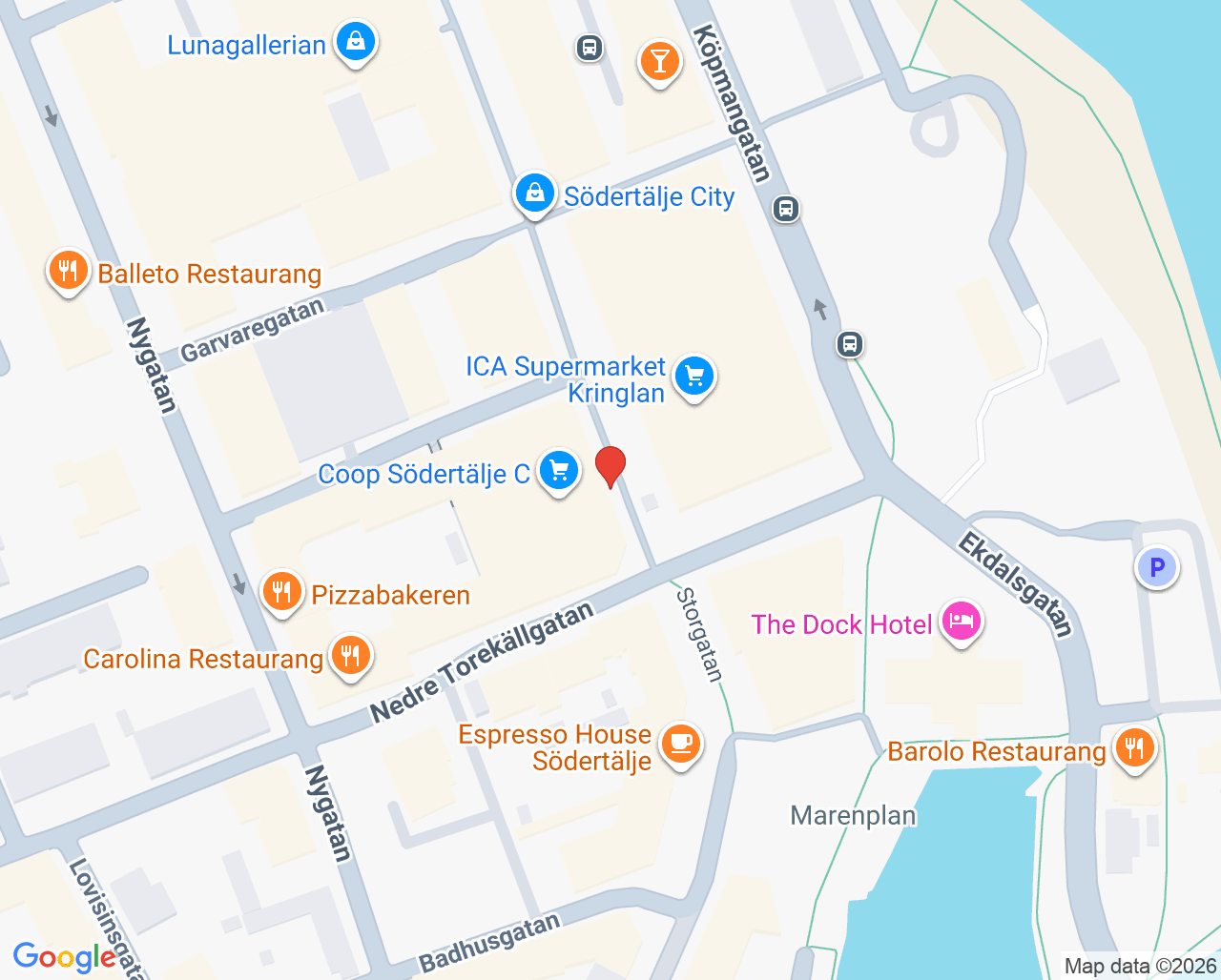 Karta till Audika Södertälje