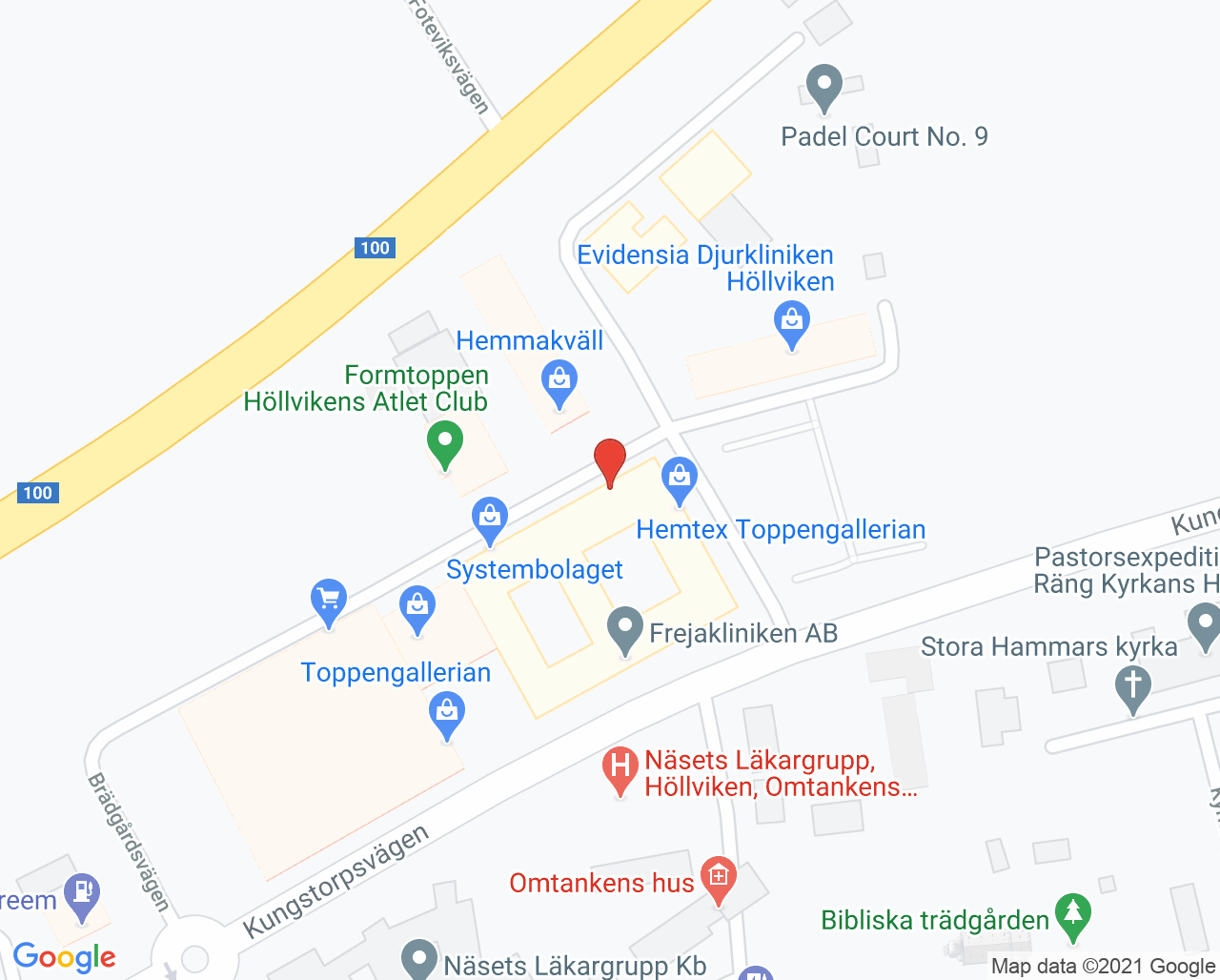 Karta till Capio Vårdcentral Landskrona Filial Höllviken
