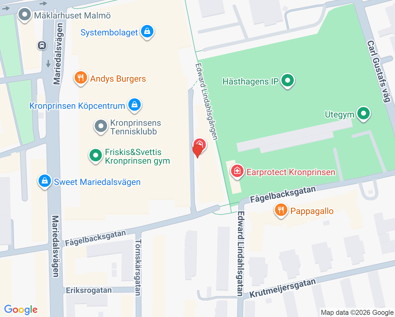 Karta till Svettmottagningen Malmö
