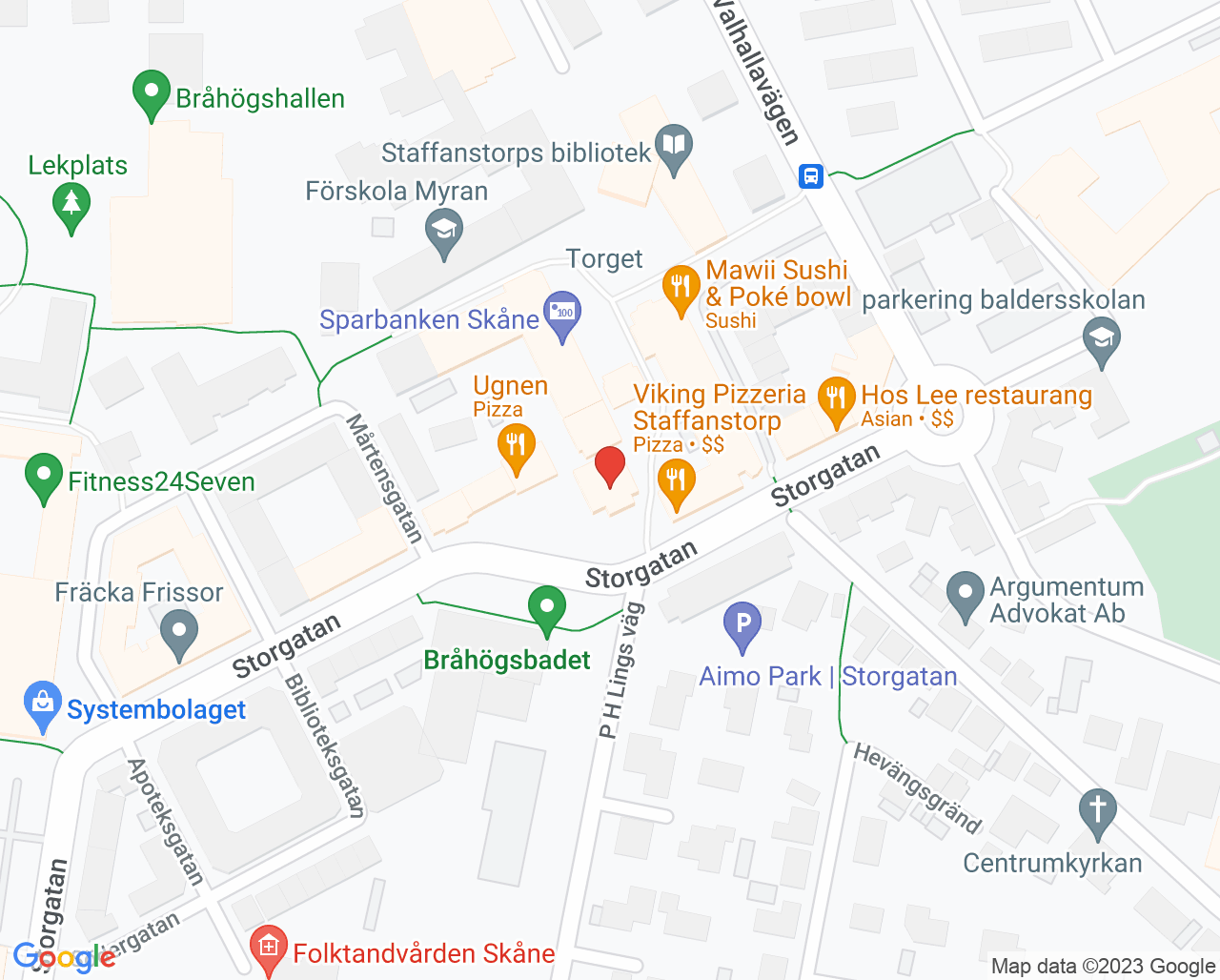 Karta till Audionova Staffanstorp
