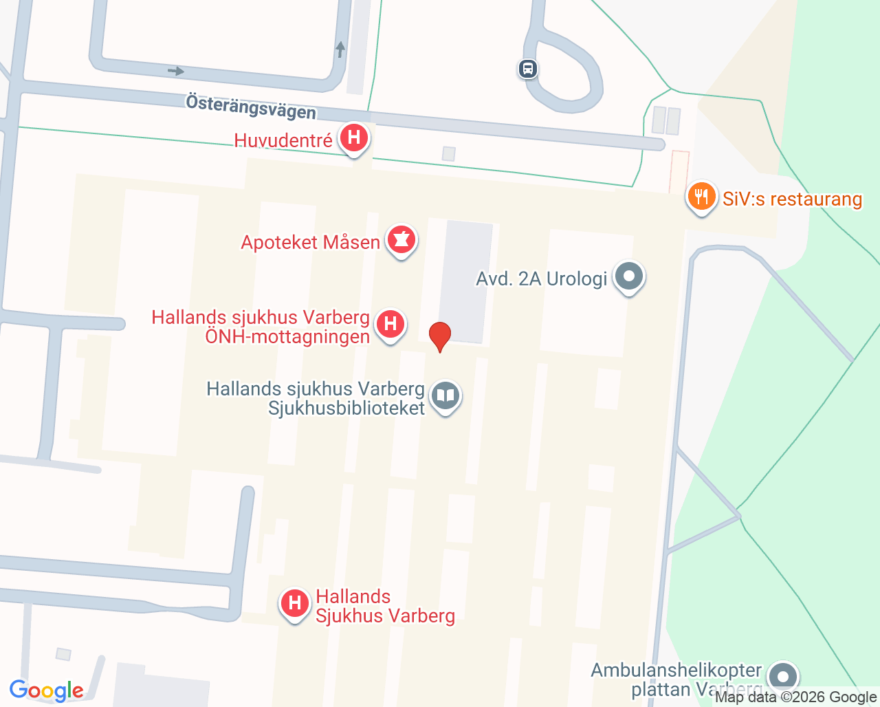 Karta till Hörselmottagningen Varberg
