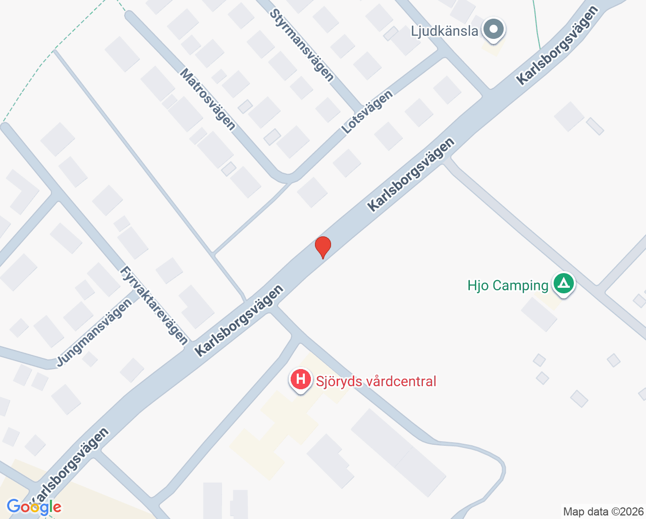 Karta till Hjo barnmorskemottagning, Hjo