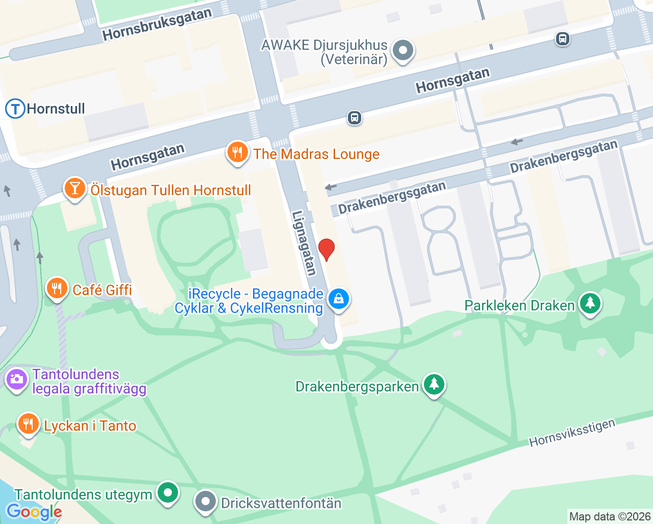 Karta till Eartech Södermalm Hörselklinik, Södermalm