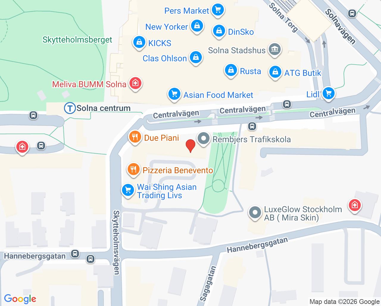 Karta till Gynmottagning Eva Svanborg