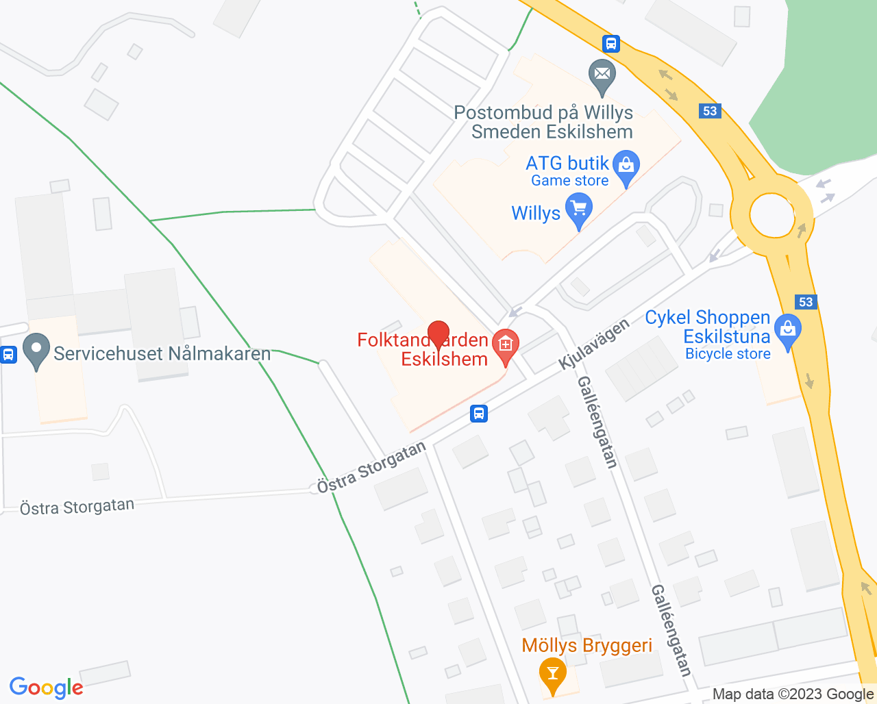 Karta till Folktandvården Eskilstuna Eskilshem, Folktandvården Sörmland AB
