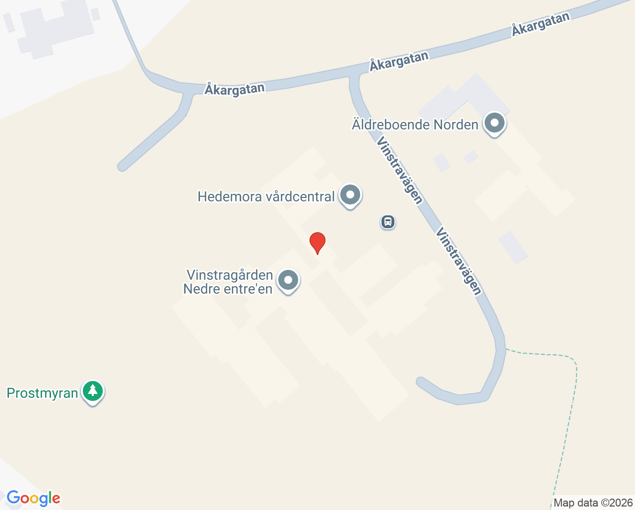 Karta till Barnmorskemottagning Hedemora