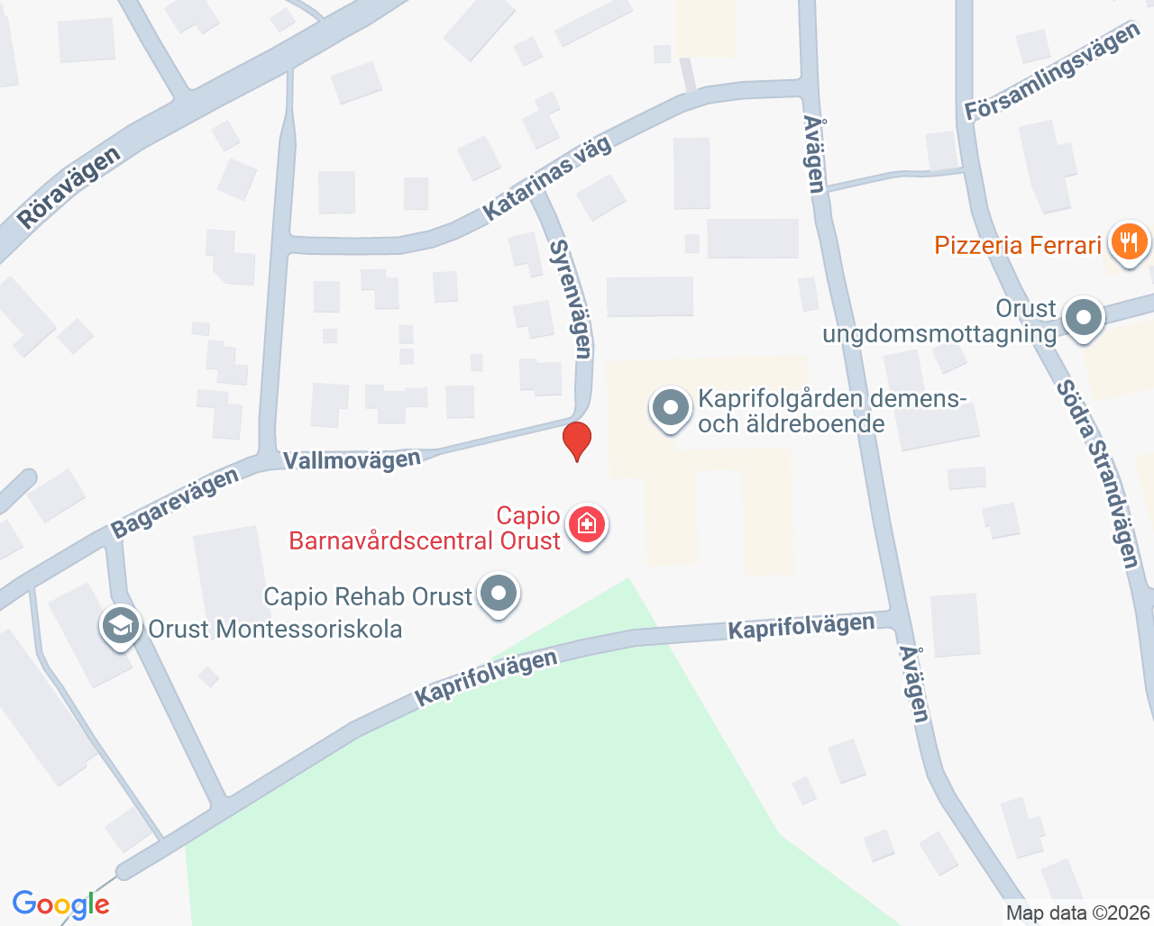 Karta till Folktandvården Orust, Henån