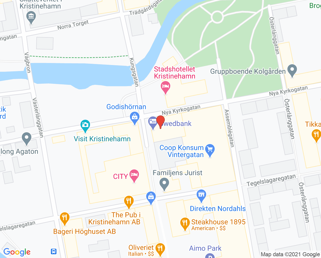 Karta till Capio Vårdcentralen Vintergatan Kristinehamn, Kristinehamn