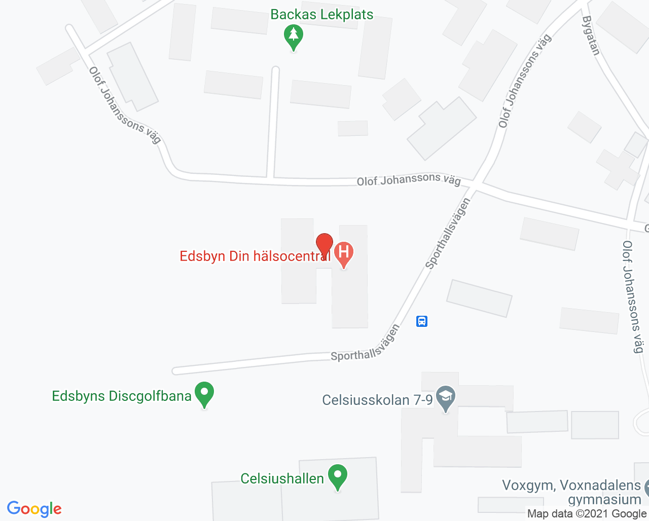 Karta till Ungdomsmottagning Edsbyn