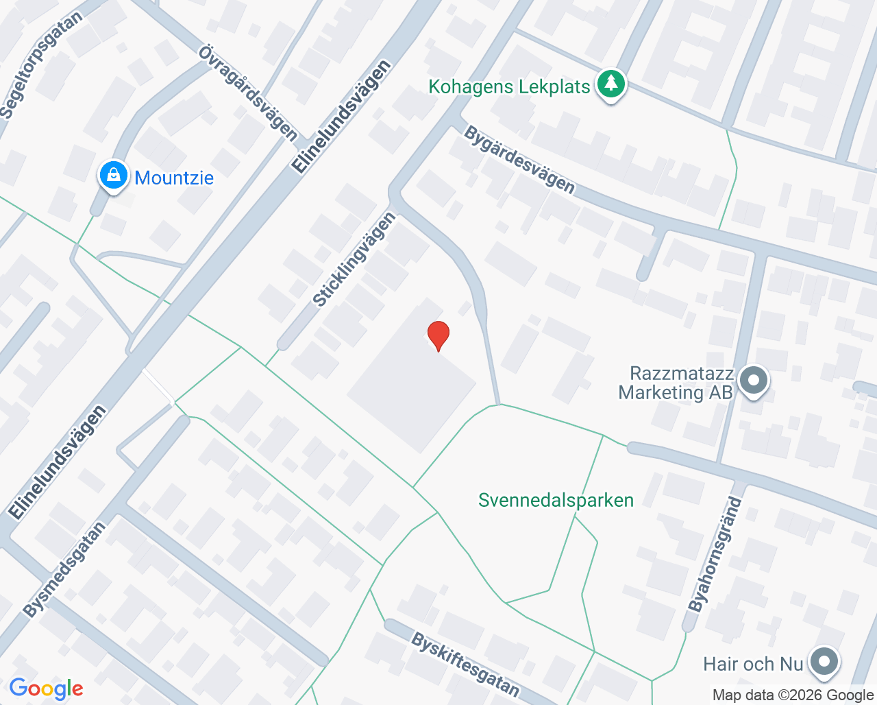 Karta till Barn- och ungdomspsykiatriavdelning 2 Malmö