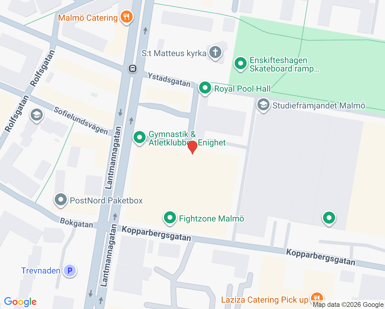 Karta till Barnavårdscentralen Lunden
