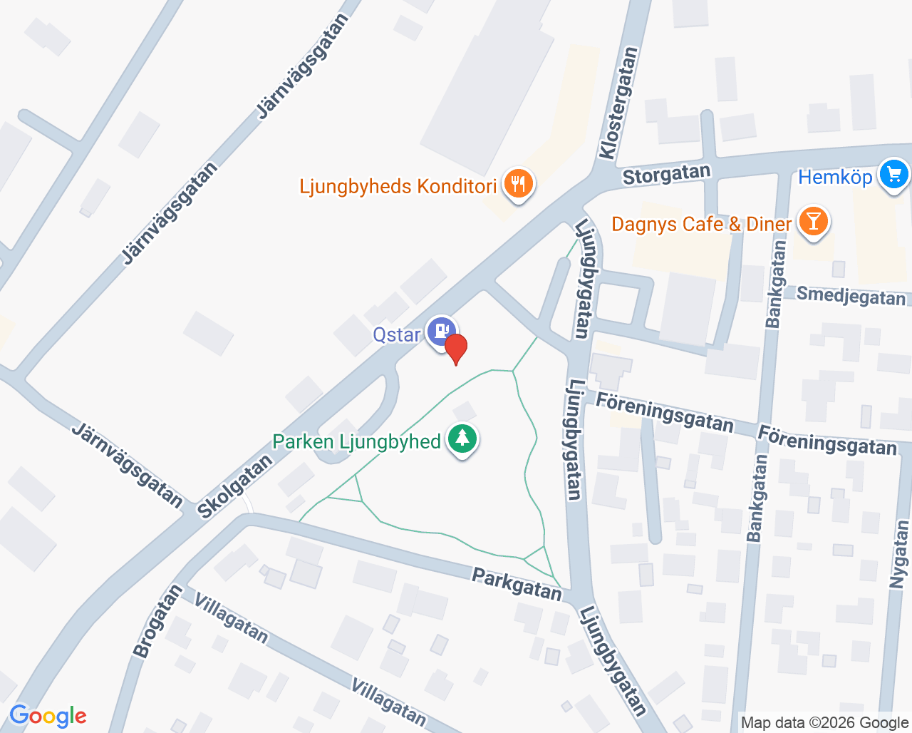 Karta till Vital Ljungbyhed