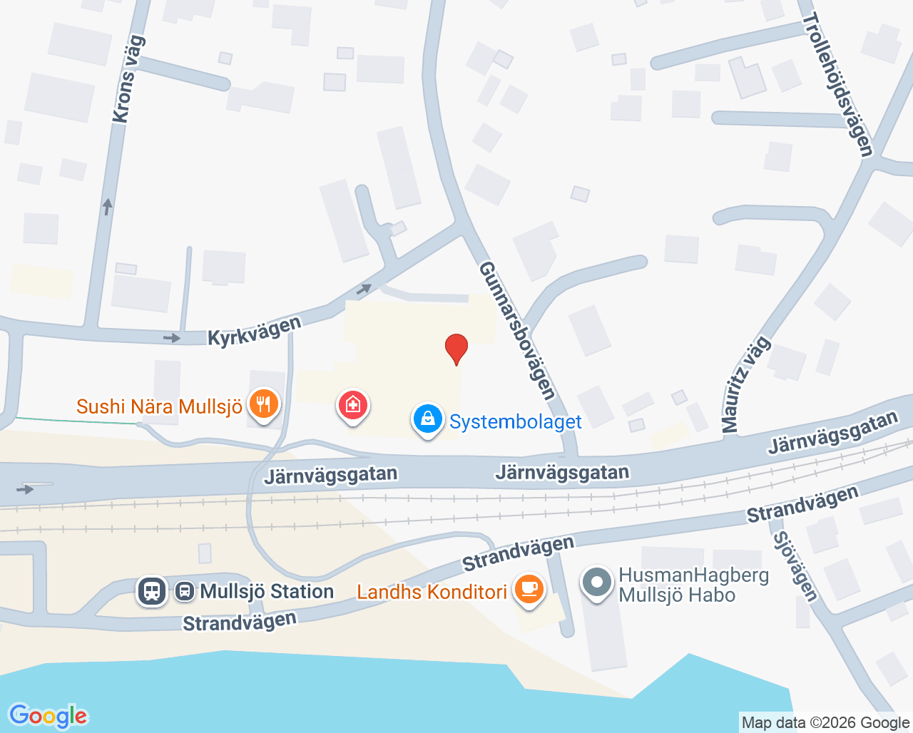 Karta till Cellprovsmottagning Mullsjö
