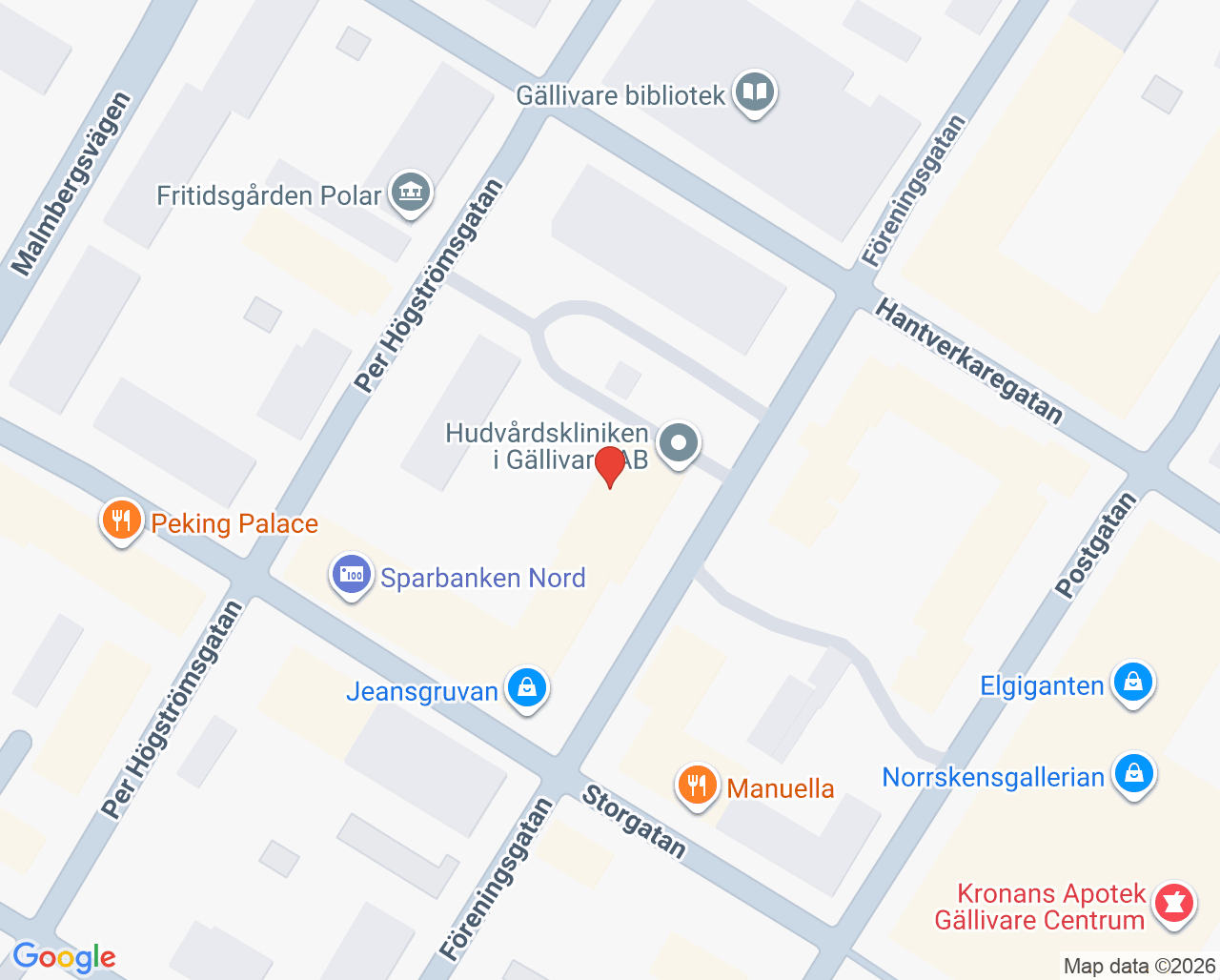 Karta till Vital Gällivare