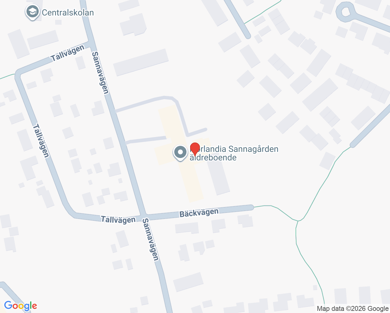 Karta till Tvååkers Hemtjänst, Tvååker