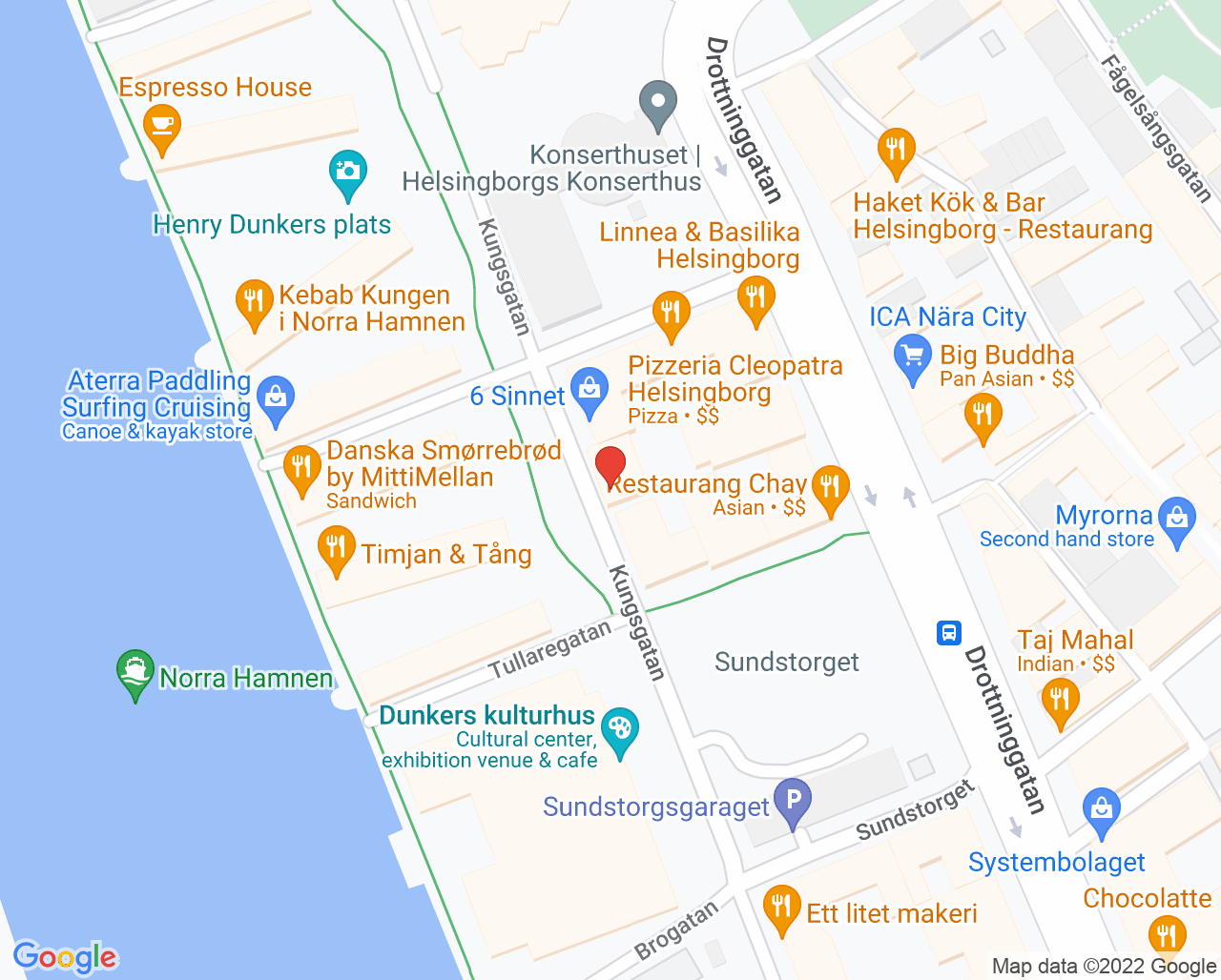 Karta till Capio Ögon Helsingborg