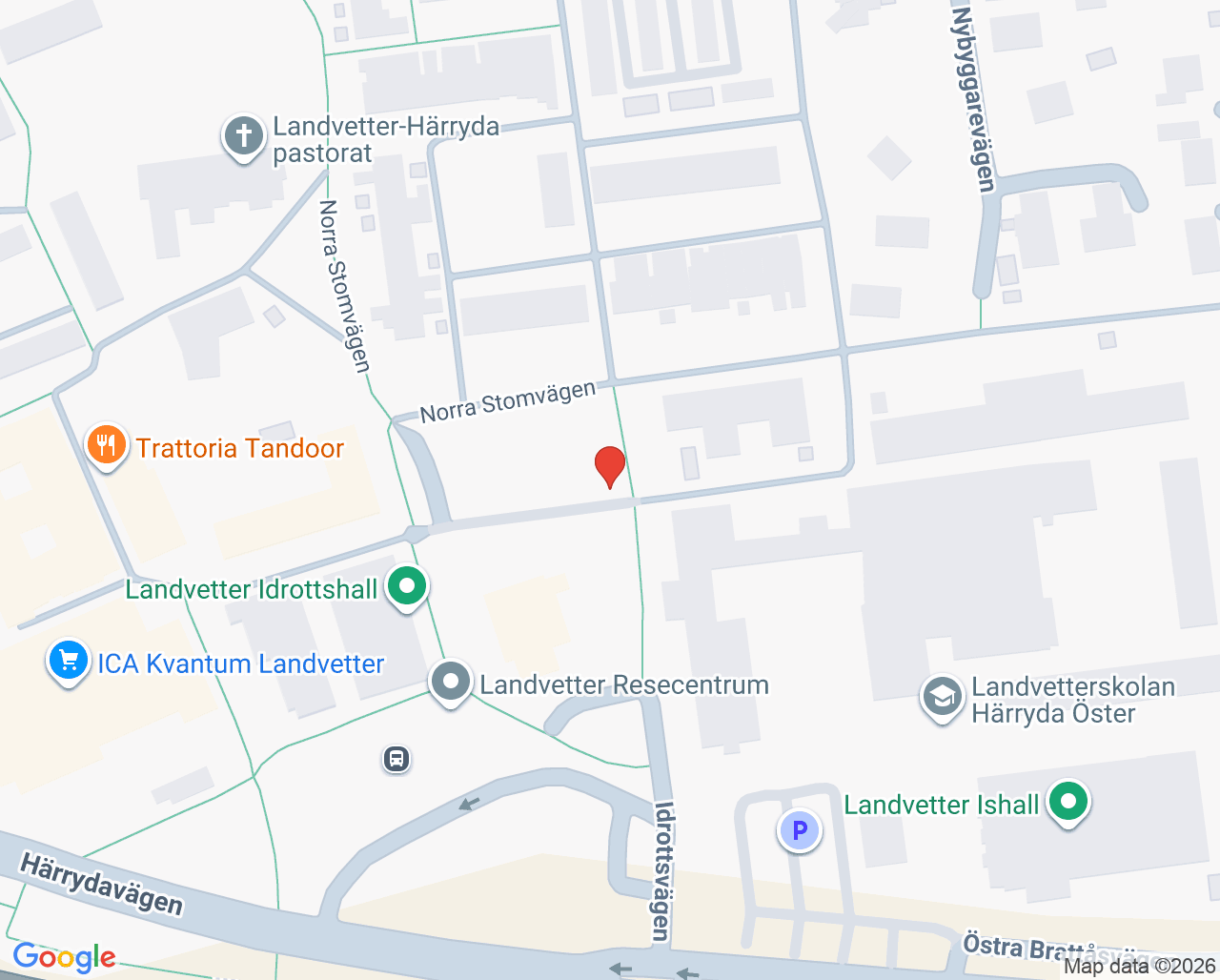 Karta till Närhälsan Landvetter barnavårdscentral, Landvetter