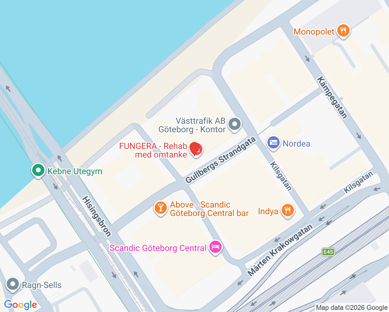 Karta till Svettmottagningen Göteborg