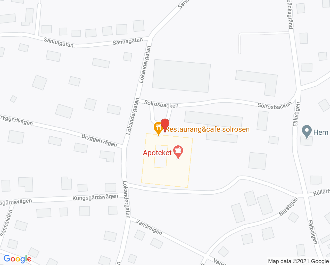 Karta till Hudsjukvårdens behandlingsmottagning Kristinehamn