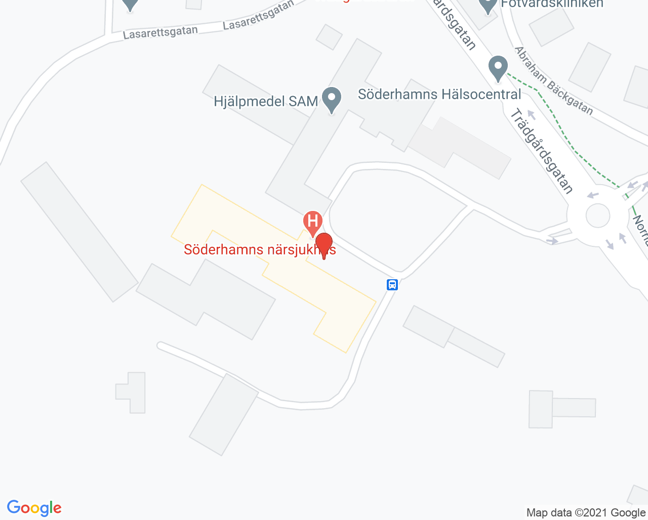 Karta till Ungdomsmottagning Söderhamn
