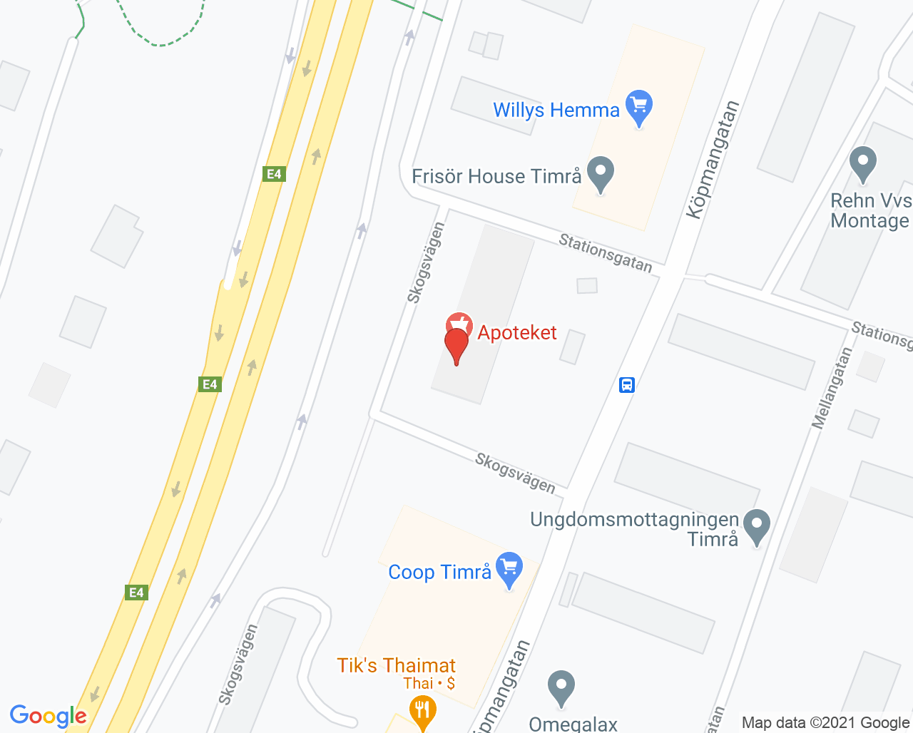 Karta till Premicare Timrå