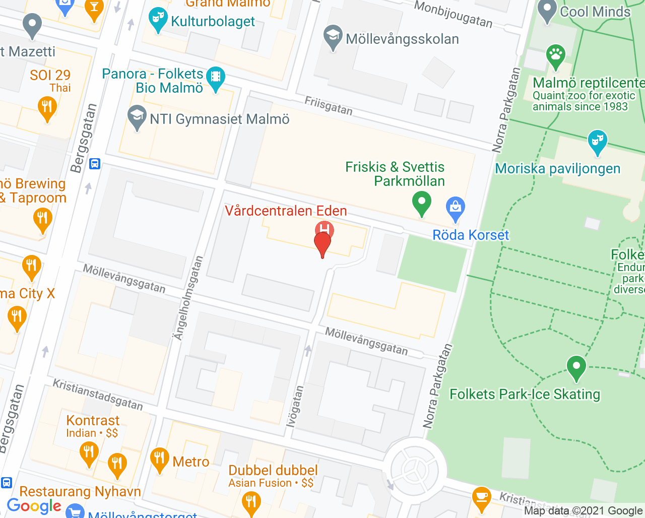 Karta till Vårdcentralen Eden