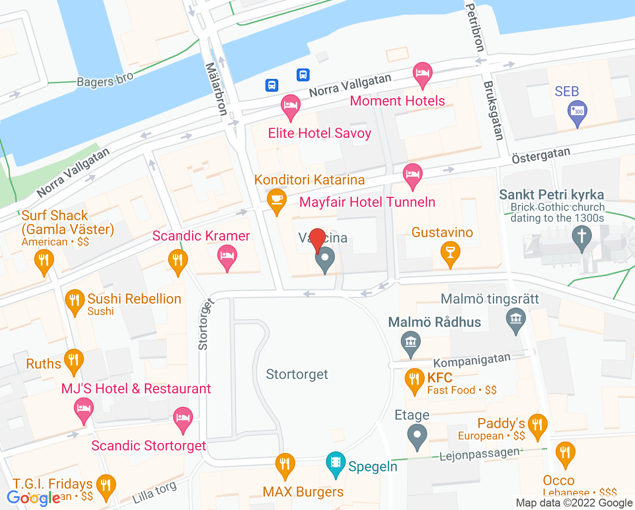 Karta till Tandläkare Jarek Salbert AB, Malmö