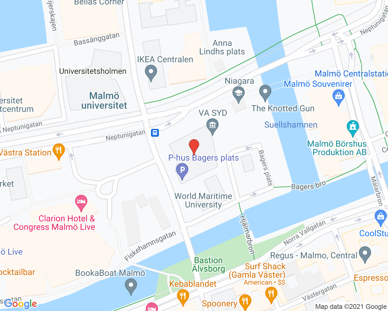 Karta till Diagnostiskt Centrum Hud Malmö City